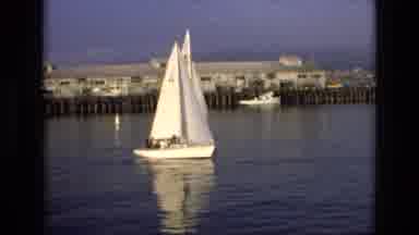 Central Coast California USA (1973): Old Video Of People Leaving Dock Area On
