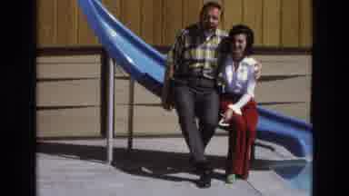 Central Coast California USA (1973): Couple Posing Embracing And Kissing And A