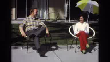 Central Coast California USA (1973): Man Women Free Laughing Sitting Talking