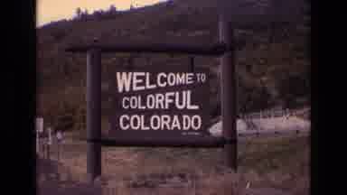 Colorado USA (1973): Brown Color Sign In A Radiant Vegetation Saying Welcome