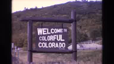 Colorado USA (1973): View Of Sign Saying "Welcome To Colorful Colorado"
