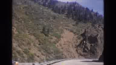 Colorado USA (1973): Roadway Guardrail Free Roaming Outside Grounds Showing Open