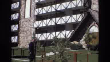 Colorado USA (1973): Person Walking Up To A Building