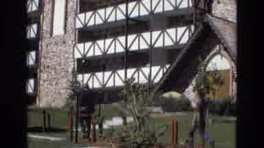 Colorado USA (1973): Old Video One Old White Male Walking Up To Door Of Church &