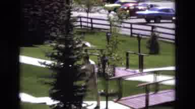Colorado USA (1973): White Man Walking Slowly Through The Park