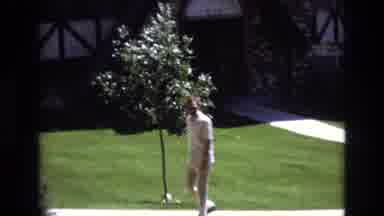 Colorado USA (1973): Aviators Tall Man White Shirt Beige Pants Walking Talking