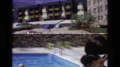 Colorado USA (1973): Lady Walking Away From Swimming Pool