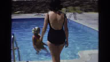 Colorado USA (1973): Two Women And A Boy At The Pool