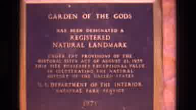 Colorado USA (1973): Garden Of The Gods Registered Natural Landmark