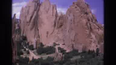 Colorado USA (1973): Large Rocks Surrounded By Trees Landmark