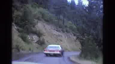 Colorado USA (1973): Old Car On A Rainy Day In The Mountains