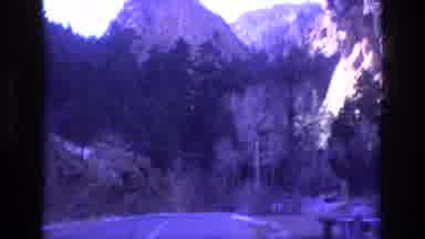 Colorado USA (1973): Driving Through National Park Views Early Morning