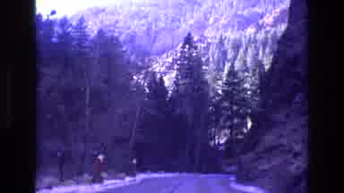 Colorado USA (1973): Tall Tree Road Purple Blue Scary Movie Scene