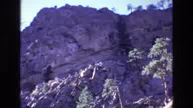 Colorado USA (1973): Mountain Rock Pine Tree Outdoors Sunny Day