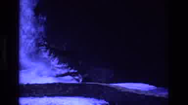 Colorado USA (1973): Model Rocket On Wooden Structure In A Dark Cave About To