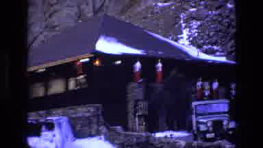 Colorado USA (1973): Cabin In The Mountains With Snow Around