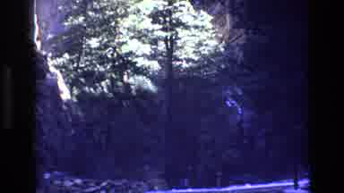 Colorado USA (1973): Driving Down A Road In The Middle Of A Forest During A Winter
