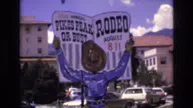 COLORADO SPRINGS COLORADO USA .-1973: Rodeo Sign On The Grass