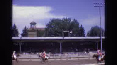 COLORADO SPRINGS COLORADO USA .-1973: Horses And Riders Jockey Around The Yard