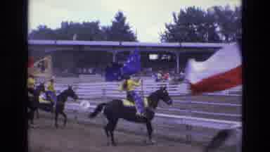 COLORADO SPRINGS COLORADO USA .-1973: Old Video Rodeo People In The Rodeo