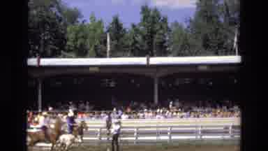 COLORADO SPRINGS COLORADO USA .-1973: Rodeo Rider Struggling To Win