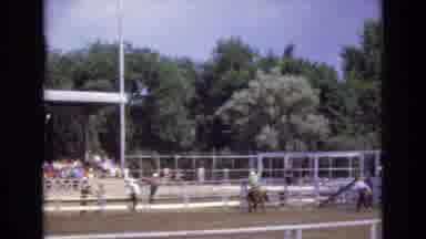 COLORADO SPRINGS COLORADO USA .-1973: Rodeo Bull Riding People Clown Sunny Day
