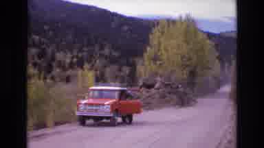 COLORADO SPRINGS COLORADO USA .-1973: Driving A Car In A Remote Location