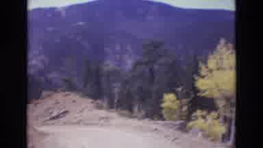 COLORADO SPRINGS COLORADO USA .-1973: Car In A Downhill Mountain