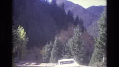 COLORADO SPRINGS COLORADO USA .-1973: Cutting The Wonderful Mountain With A Car