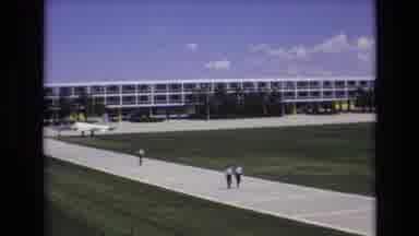 COLORADO SPRINGS COLORADO USA .-1973: Unsteady Camera Shows Two People Walking