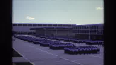 COLORADO SPRINGS COLORADO USA .-1973: A Large Number Of People March In Sync On
