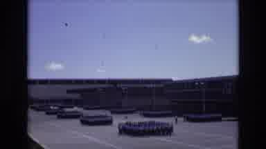 COLORADO SPRINGS COLORADO USA .-1973: Marching Maneuvers Front Complex With