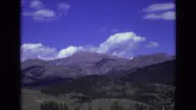 COLORADO SPRINGS COLORADO USA .-1973: Video Taping Rocky Mountain Scene Blue