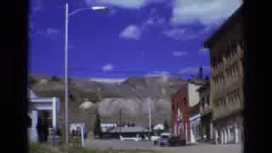 COLORADO SPRINGS COLORADO USA .-1973: Old Mountainous Town With A Man Walking