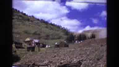 COLORADO SPRINGS COLORADO USA .-1973: Cabins And Structures On A Hill During The