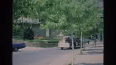 COLORADO SPRINGS COLORADO USA .-1973: Person Walking On Sidewalk