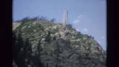 COLORADO SPRINGS COLORADO USA .-1973: Tall Tower On A Rocky Hill
