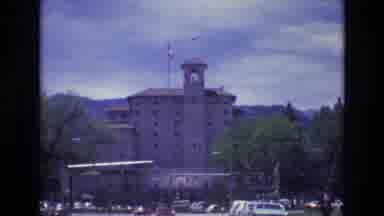 COLORADO SPRINGS COLORADO USA .-1973: The Car Is Approaching A Red Light And