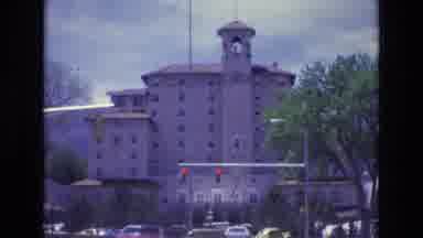 COLORADO SPRINGS COLORADO USA .-1973: Driving Towards A Large Building Then