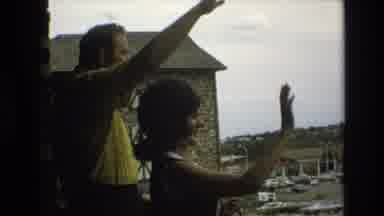 COLORADO SPRINGS COLORADO USA .-1973: People Waving Goodbye