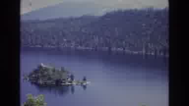 Lake Tahoe Nevada USA (1973): Large Body Of Water Near A Forest