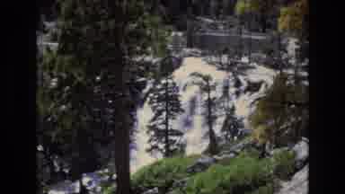 Lake Tahoe Nevada USA (1973): Waterfall At National Park Forest