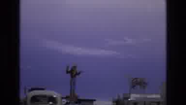 Lake Tahoe Nevada USA (1973): Moving Sign On Side Of A Highway