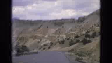 Lake Tahoe Nevada USA (1973): Driving Downhill On Empty Highway On A Sunny Day In
