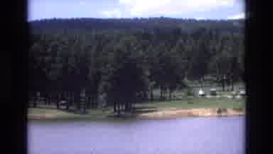 Lake Tahoe Nevada USA (1973): Beautiful Shoreline Of A Lake With Many Trees And