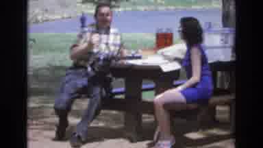 Lake Tahoe Nevada USA (1973): Couple Picnicking In The Park