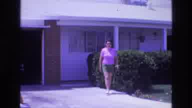 New Mexico USA (1973): Lady Walking Down The Driveway