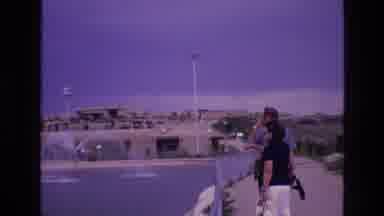 New Mexico USA (1973): Tourists Viewing The Desert Next To A Water Fountain