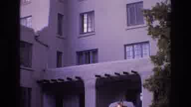New Mexico USA (1973): Old Style Concrete Building With Unique Entrance