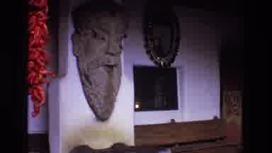 New Mexico USA (1973): Large Creepy Head Hanging On A Wall